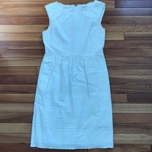 White Eyelet J Crew Dress